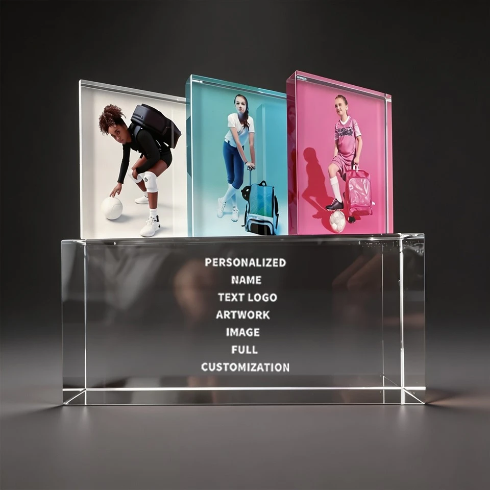Custom Picture Frame Crystal Desk Trophy suppliers